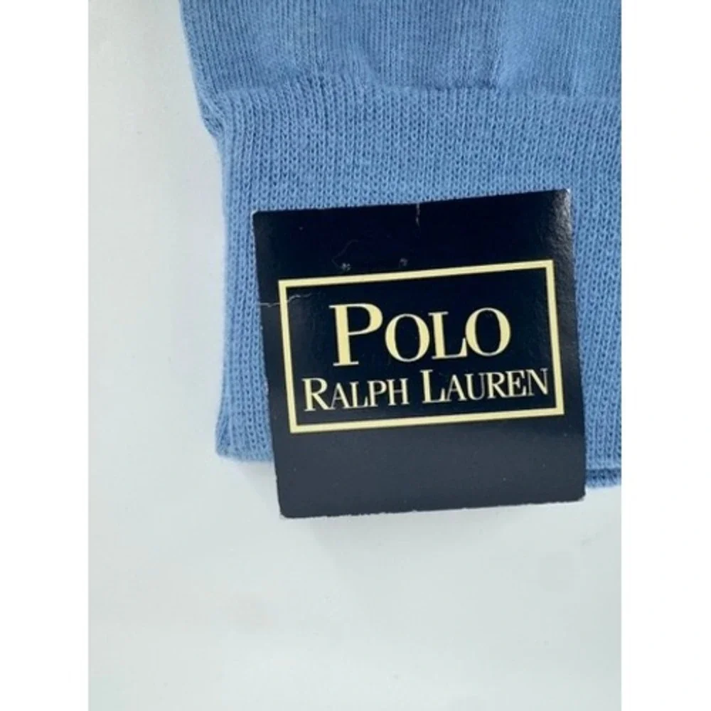 Polo Ralph Lauren Crew Socks Mens 10-13 Sky Blue Yellow Pony Embroidery 8112 NEW